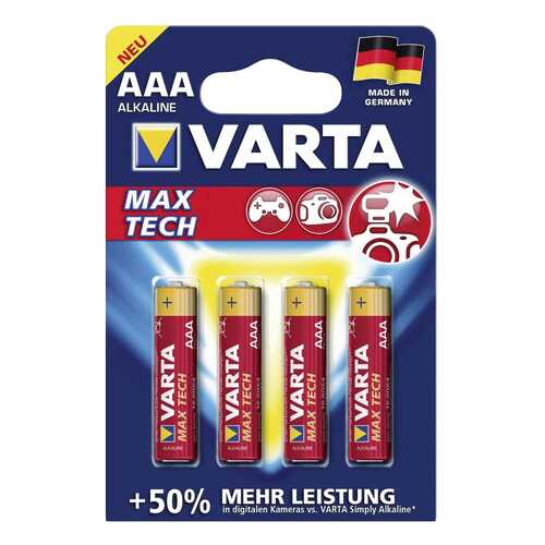 Батарейка Varta Max Tech AAA 4 шт в Ноу-Хау