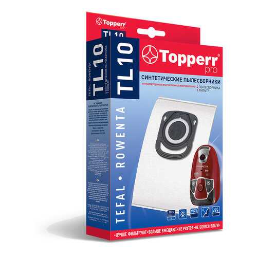 Мешки Topperr TL10 для пылесосов Tefal, Rowenta 4 шт в Ноу-Хау