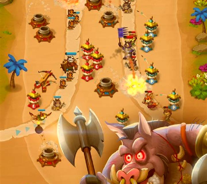tower rush game mechanics gameplay drop block